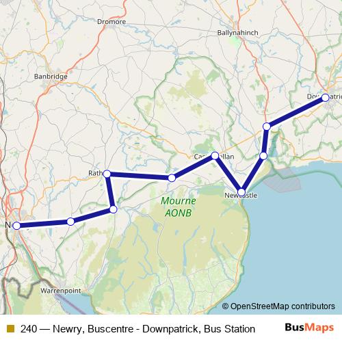 240 bus Line Map