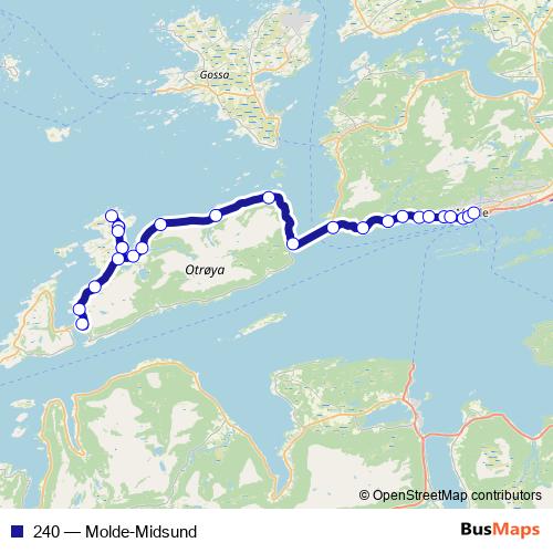 240 bus Line Map