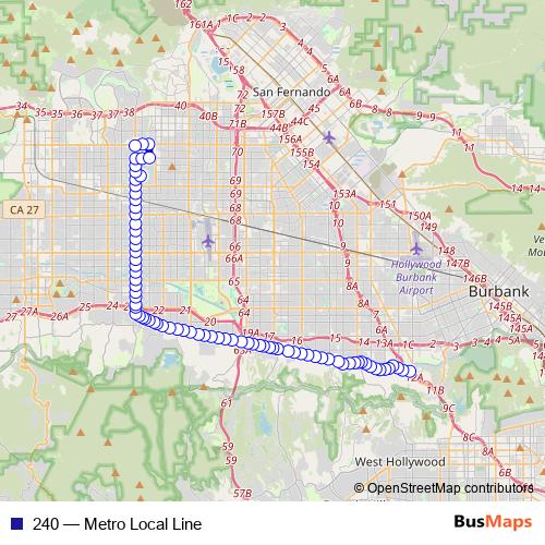 240 bus Line Map