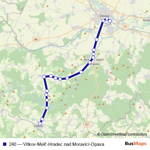 240 bus Line Map
