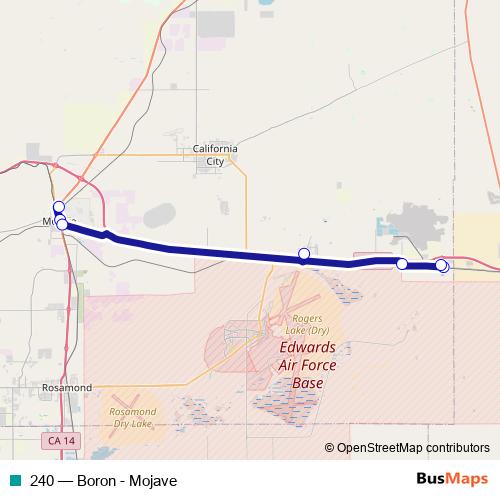 240 bus Line Map