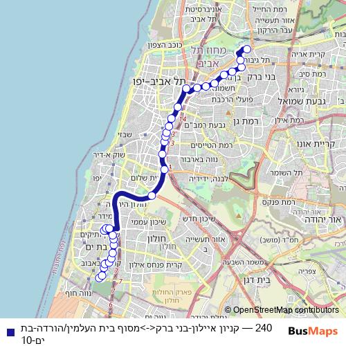 240 bus Line Map