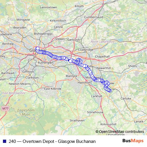 240 bus Line Map