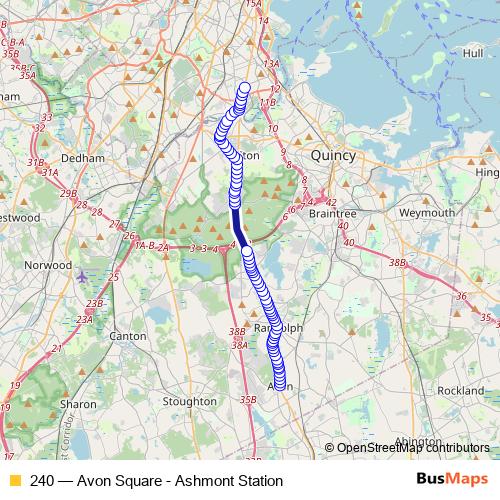 240 bus Line Map