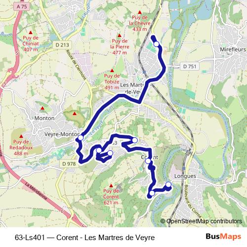 63-Ls401 bus Line Map