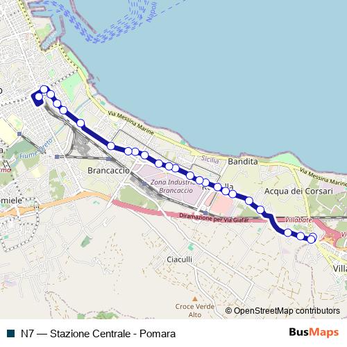 N7 bus Line Map