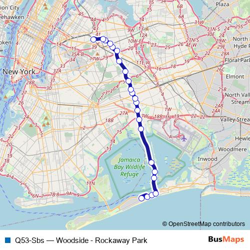 Q53-Sbs bus Line Map