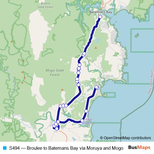 S494 bus Line Map