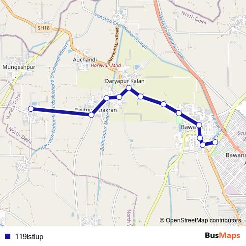 119lstlup bus Line Map