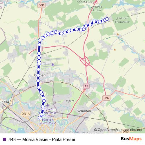 448 bus Line Map