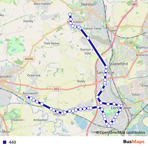 448 bus Line Map