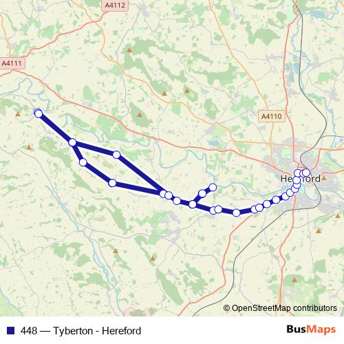 448 bus Line Map