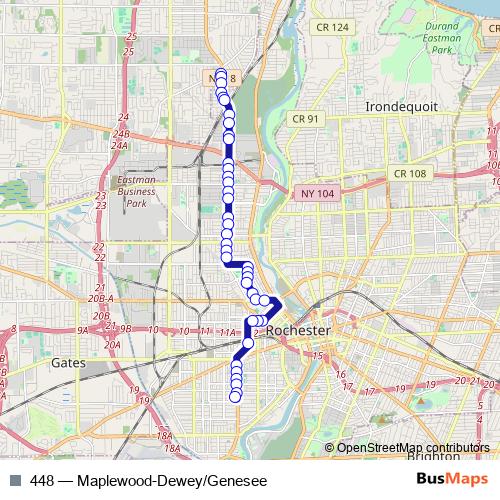 448 bus Line Map