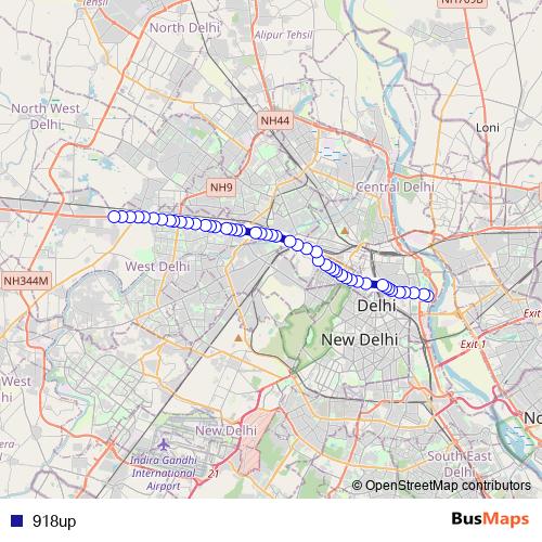 918up bus Line Map