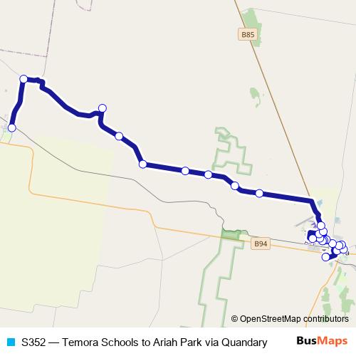 S352 bus Line Map