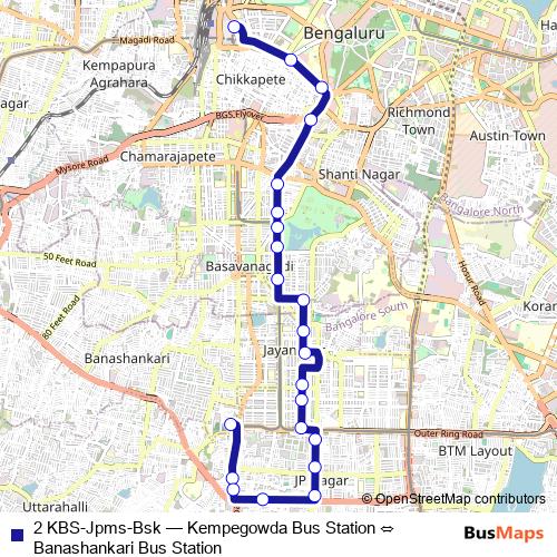 2 KBS-Jpms-Bsk bus Line Map