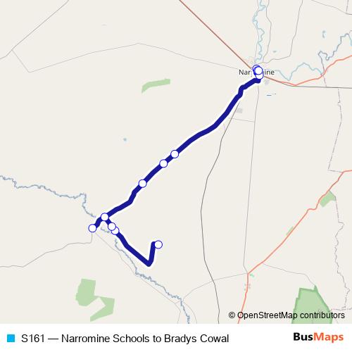 S161 bus Line Map