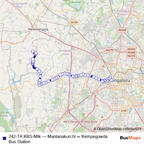 242-TA KBS-Mtk bus Line Map