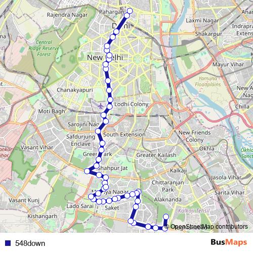548down bus Line Map