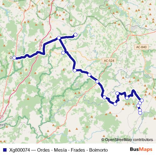 Xg800074 bus Line Map