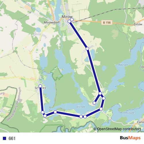 661 bus Line Map