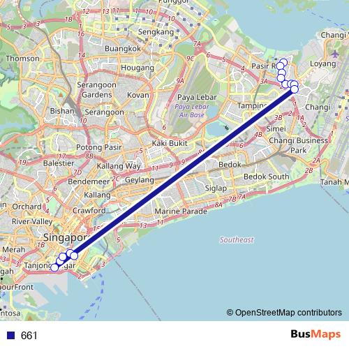 661 bus Line Map