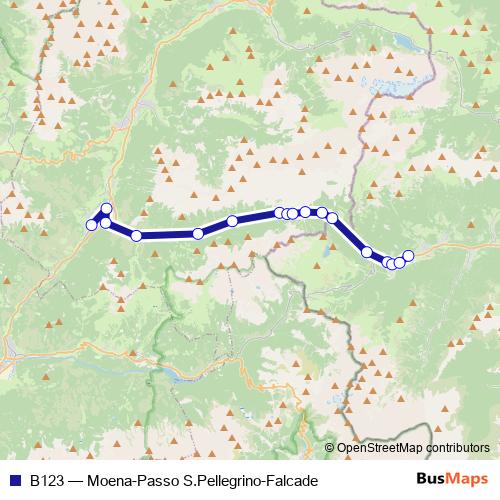 B123 bus Line Map
