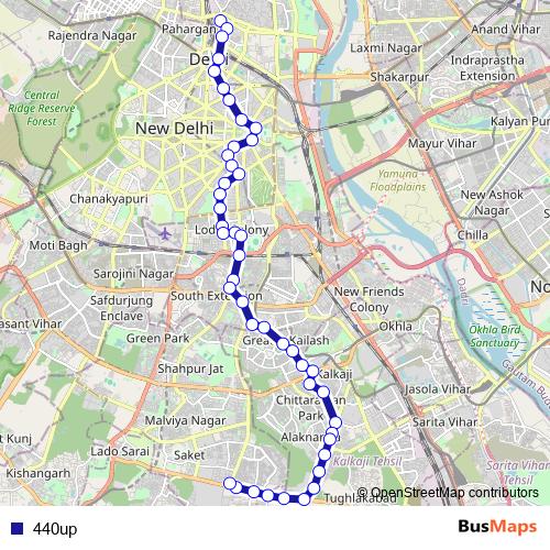 440up bus Line Map