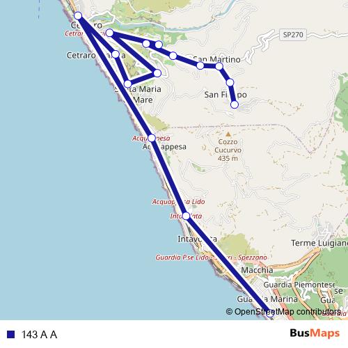 143 A A bus Line Map
