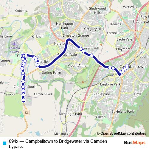 894x bus Line Map