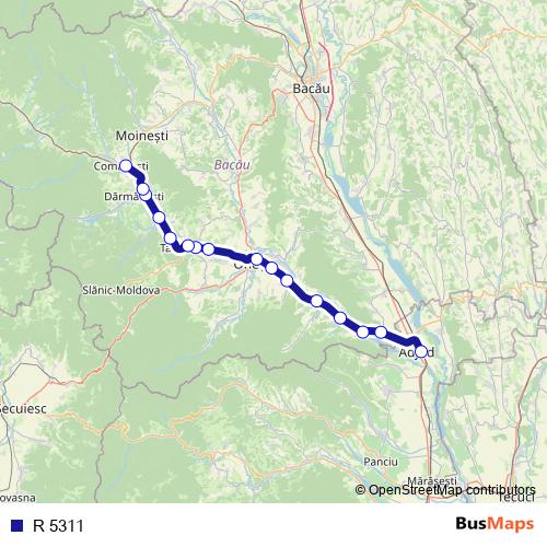 R 5311 rail Line Map