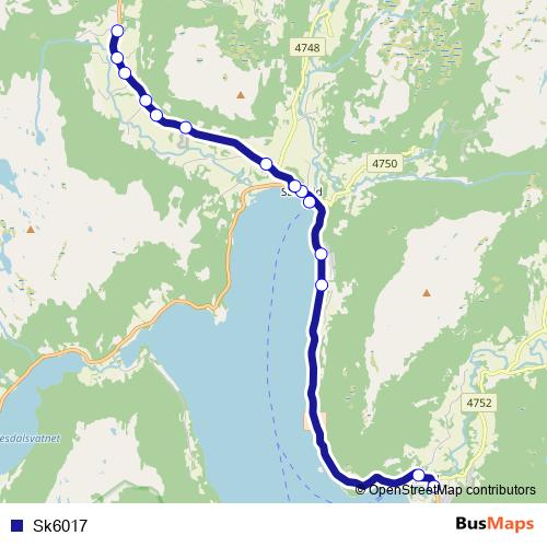 Sk6017 bus Line Map