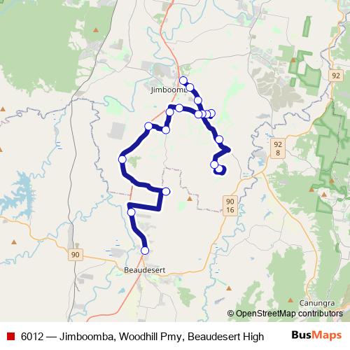 6012 bus Line Map