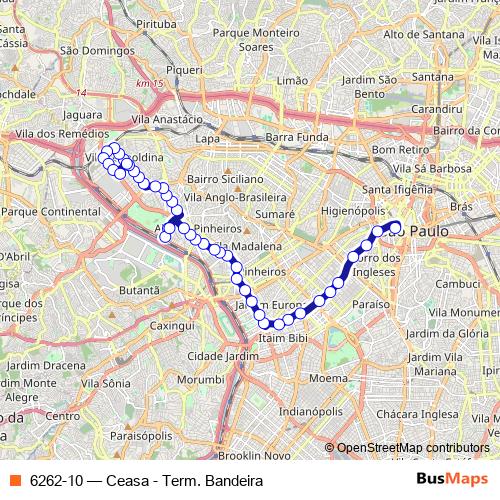 6262-10 bus Line Map