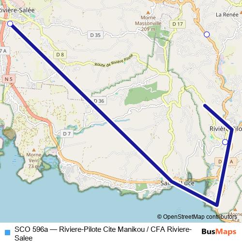 SCO 596a bus Line Map