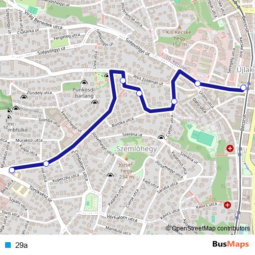 29a bus Line Map