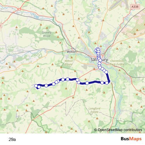 29a bus Line Map