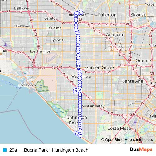 29a bus Line Map