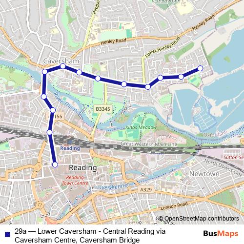 29a bus Line Map