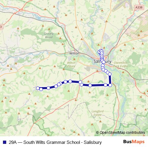 29A bus Line Map