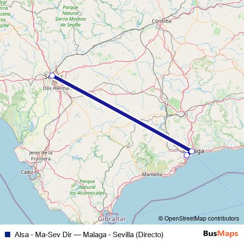 Alsa - Ma-Sev Dir bus Line Map