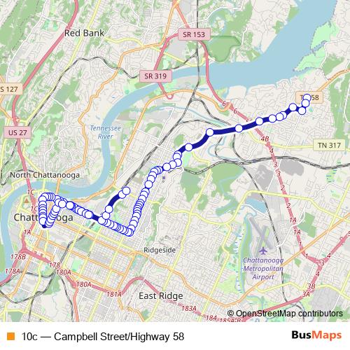 10c bus Line Map