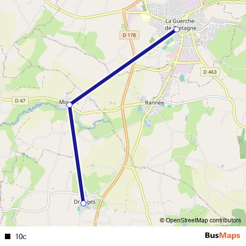 10c bus Line Map