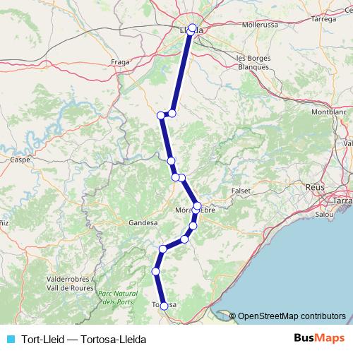 Tort-Lleid bus Line Map