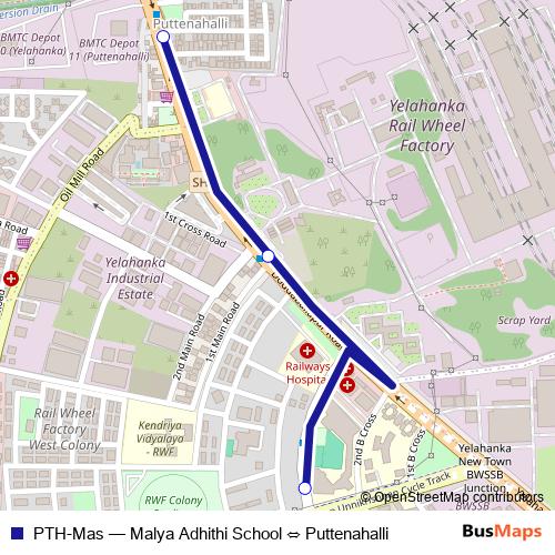 PTH-Mas bus Line Map