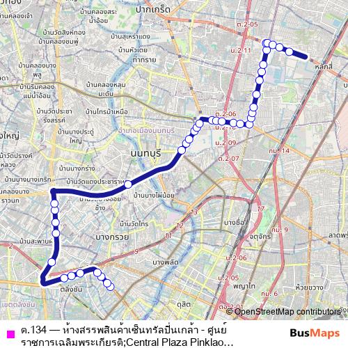 ต.134 bus Line Map