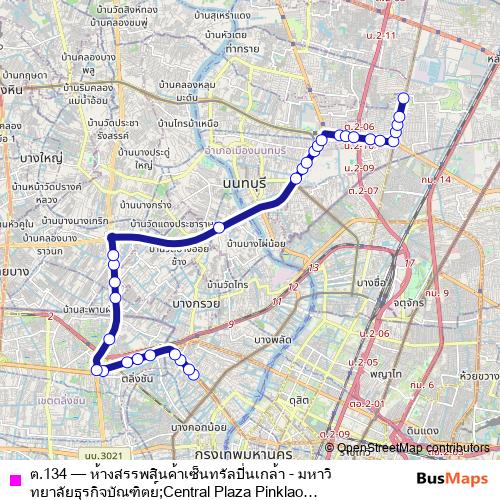 ต.134 bus Line Map