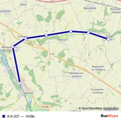 8-8-207 bus Line Map