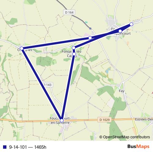 9-14-101 bus Line Map