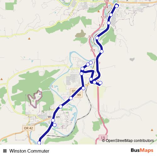 Winston Commuter bus Line Map
